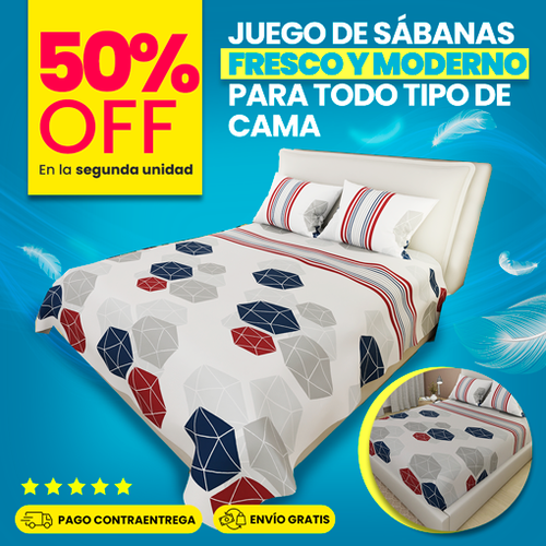 JUEGO DE SÁBANAS DE LUJO + ENVÍO GRATIS
