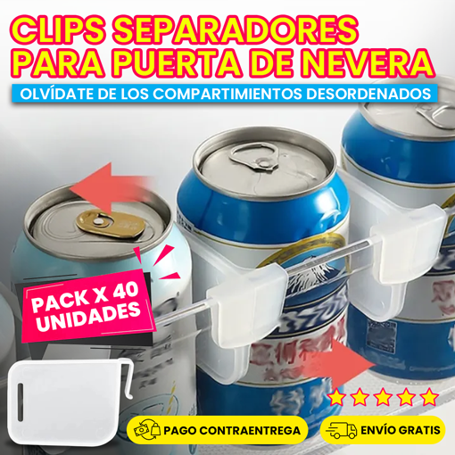 40 CLIPS SEPARADORES PARA PUERTA DE NEVERA + ENVÍO GRATIS