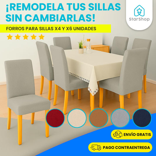 ¡APROVECHA SÚPER PROMOCIÓN FORROS PARA SILLAS DE COMEDOR! + ENVÍO GRATIS