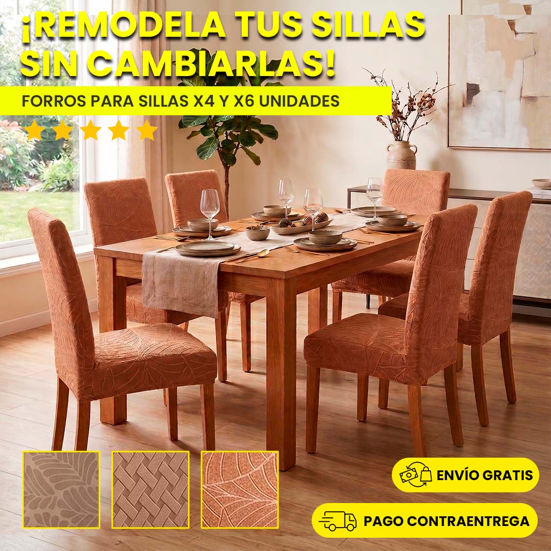 FORROS TEXTURIZADOS PARA SILLAS - ENVÍO GRATIS