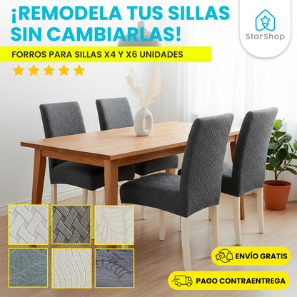 ¡APROVECHA SÚPER PROMOCIÓN FORROS PARA SILLAS DE COMEDOR! + ENVÍO GRATIS