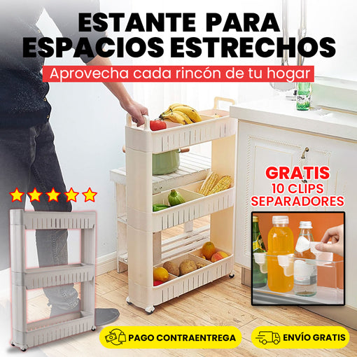 ESTANTE ESPACIOS ESTRECHOS + ENVÍO GRATIS