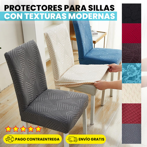 FORROS PARA SILLAS DE COMEDOR TEXTURIZADOS + ENVÍO GRATIS