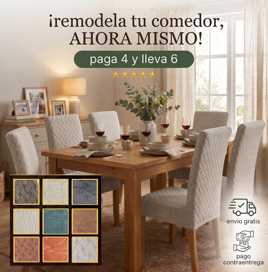 FORROS PARA SILLAS DE COMEDOR TEXTURIZADOS + ENVÍO GRATIS