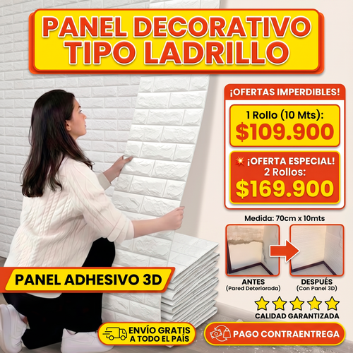 Rollo de paneles 3D de 10 METROS