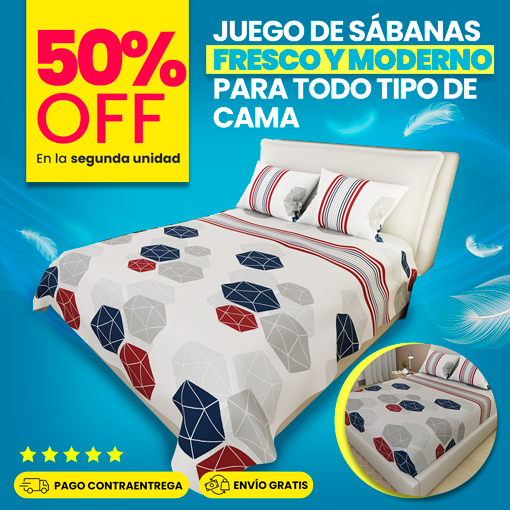JUEGO DE SÁBANAS DE LUJO + ENVÍO GRATIS